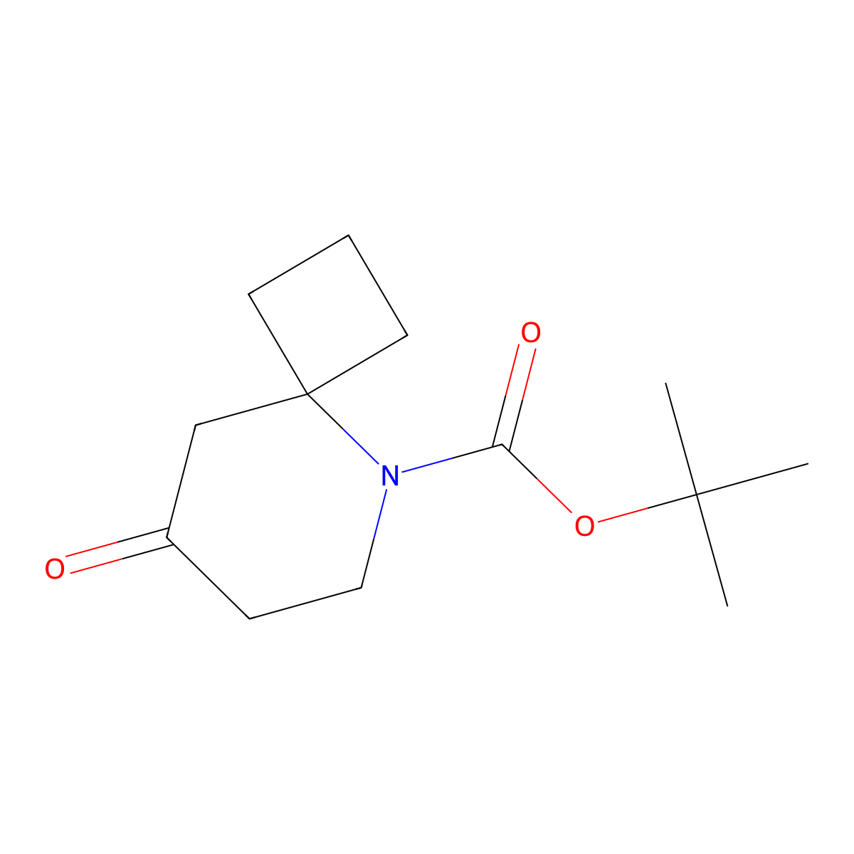 Tert-butyl 8-oxo-5-azaspiro[3.5]nonane-5-carboxylate molecular structure, CAS 778646-92-7