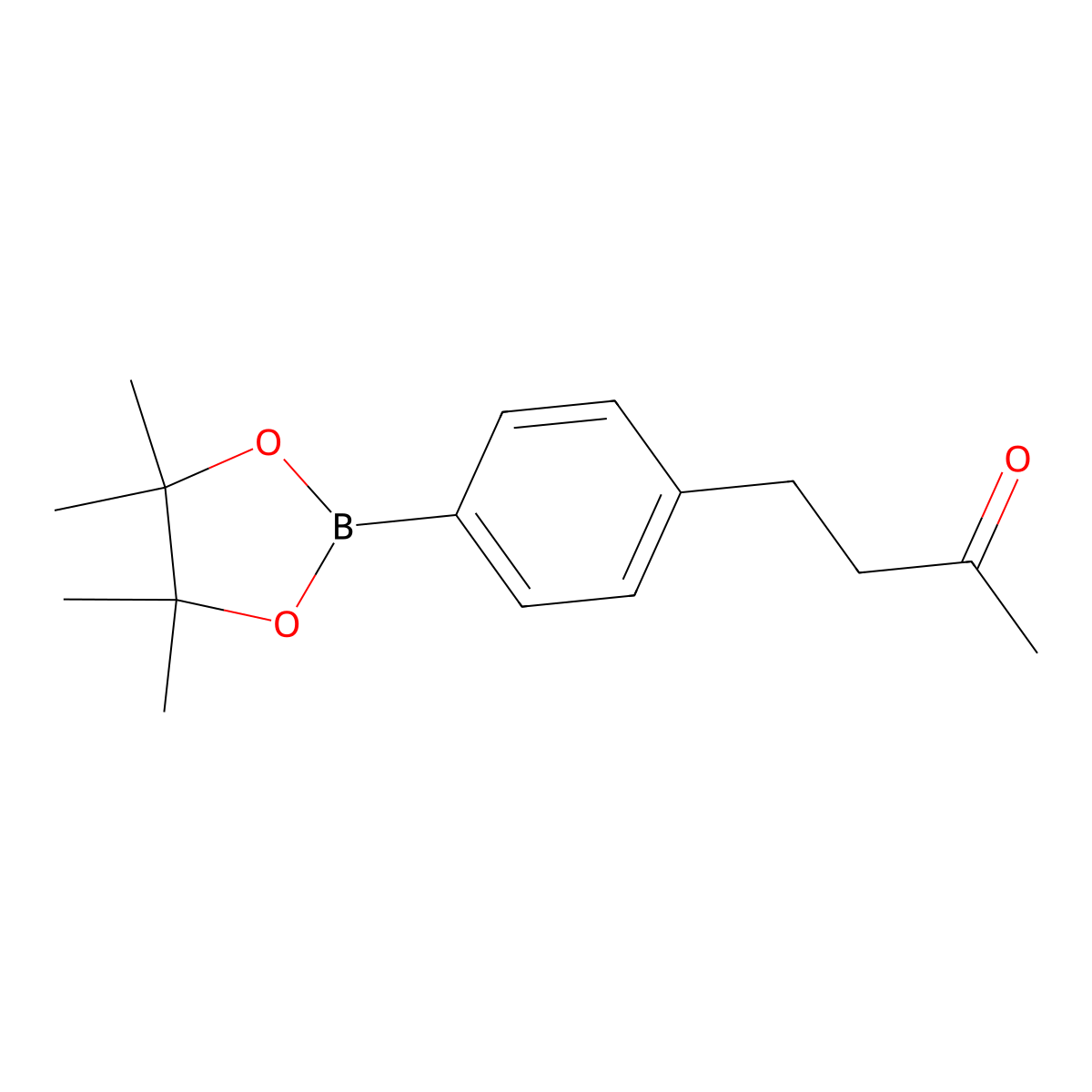 4-(4-(4,4,5,5-Tetramethyl-1,3,2-dioxaborolan-2-yl)phenyl)butan-2-one molecular structure, CAS 778647-06-6
