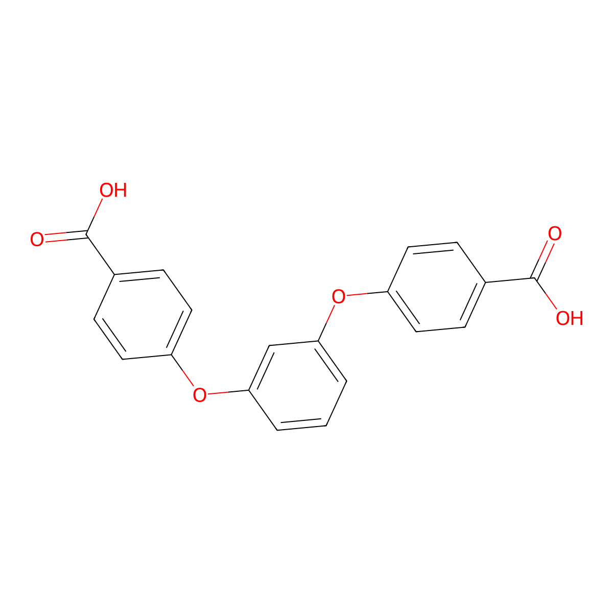 4,4'-(1,3-Phenylenebis(oxy))dibenzoic acid molecular structure, CAS 77865-43-1