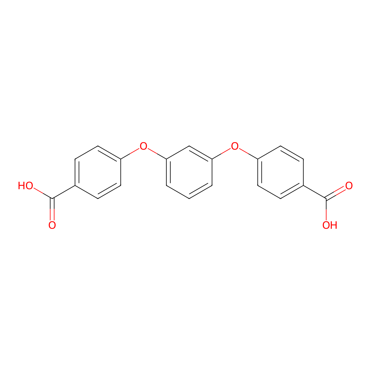 4,4'-(1,3-Phenylenebis(oxy))dibenzoic acid molecular structure, CAS 77865-43-1