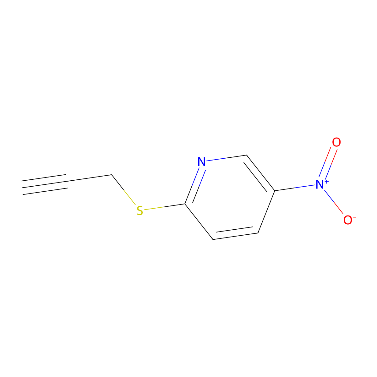 5-Nitro-2-(2-propynylsulfanyl)pyridine molecular structure, CAS 77867-13-1