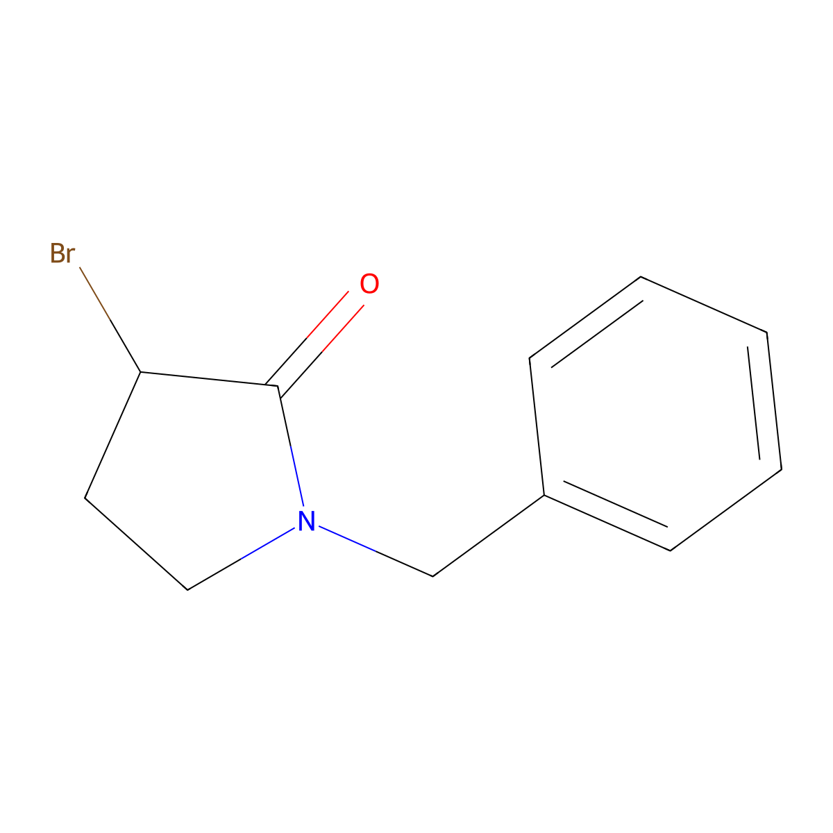 1-Benzyl-3-bromopyrrolidin-2-one molecular structure, CAS 77868-84-9