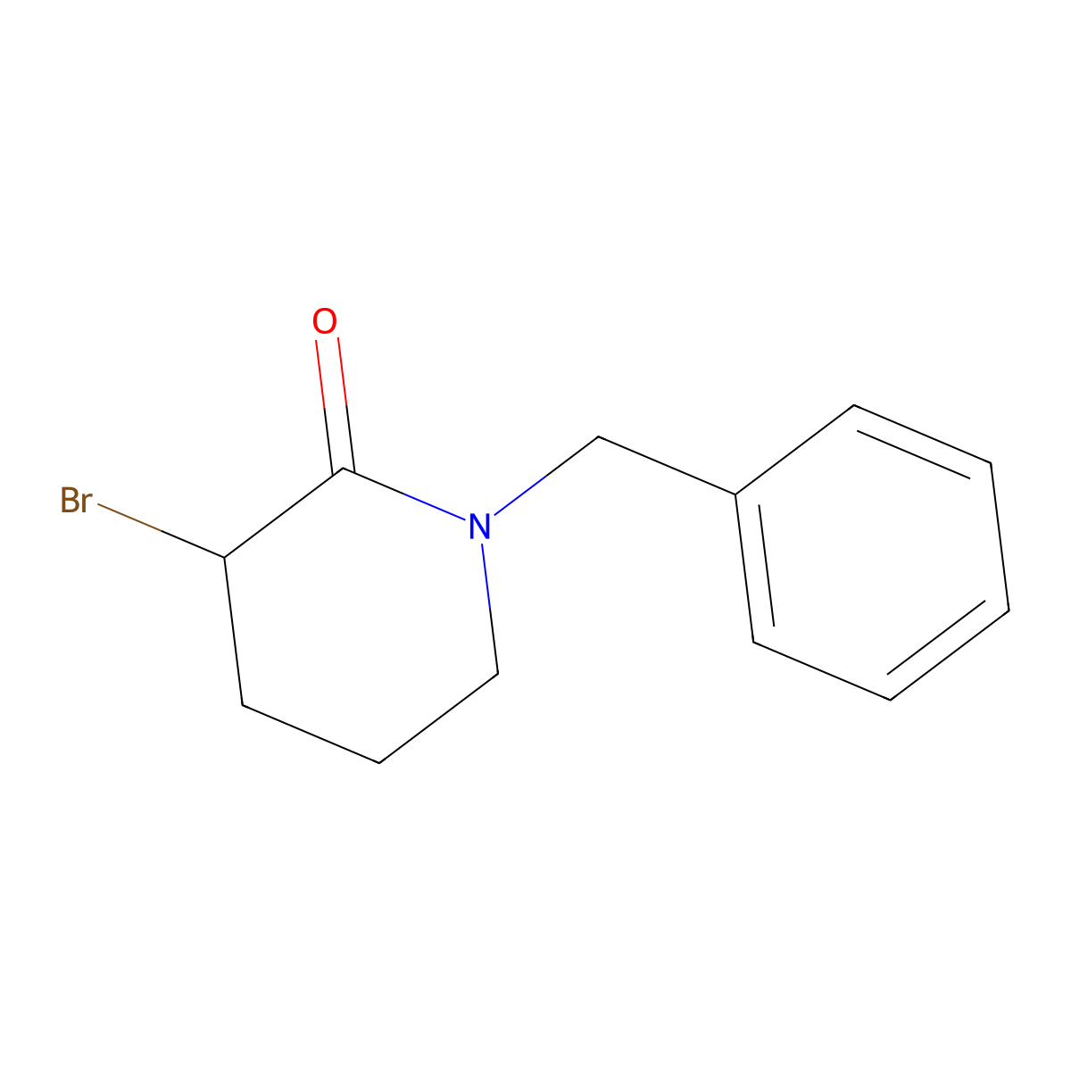 1-Benzyl-3-bromopiperidin-2-one molecular structure, CAS 77868-86-1
