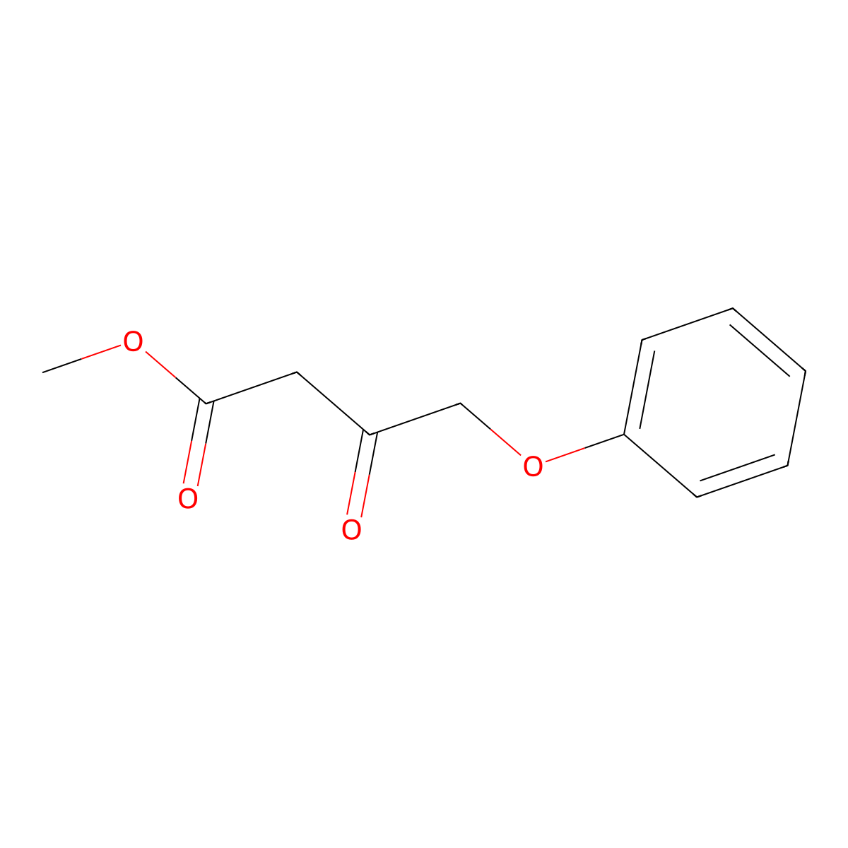 3-Oxo-4-phenoxy-butyric acid methyl ester molecular structure, CAS 77869-30-8