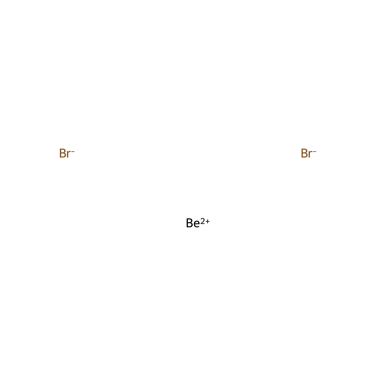 Beryllium bromide molecular structure, CAS 7787-46-4