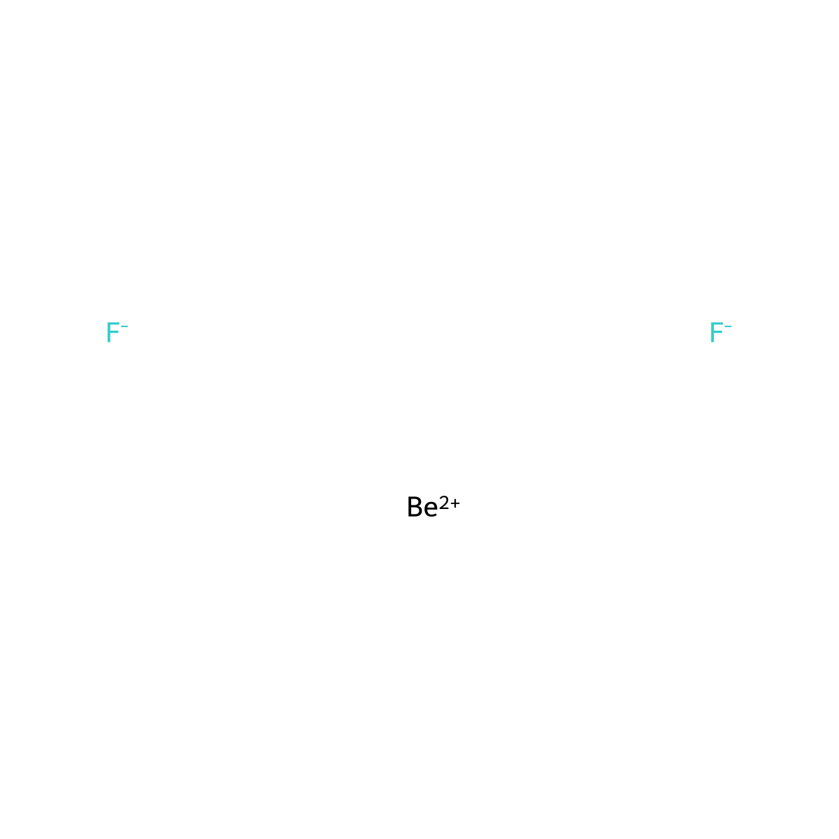 Beryllium Fluoride molecular structure, CAS 7787-49-7