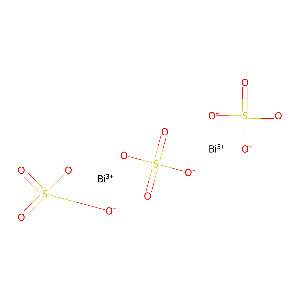 Bismuth sulfate molecular structure, CAS 7787-68-0