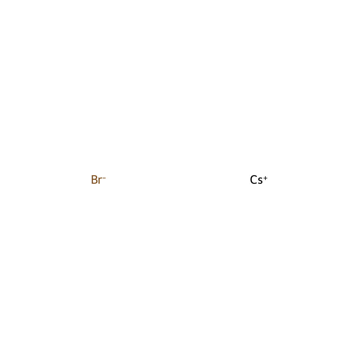 Cesium bromide molecular structure, CAS 7787-69-1