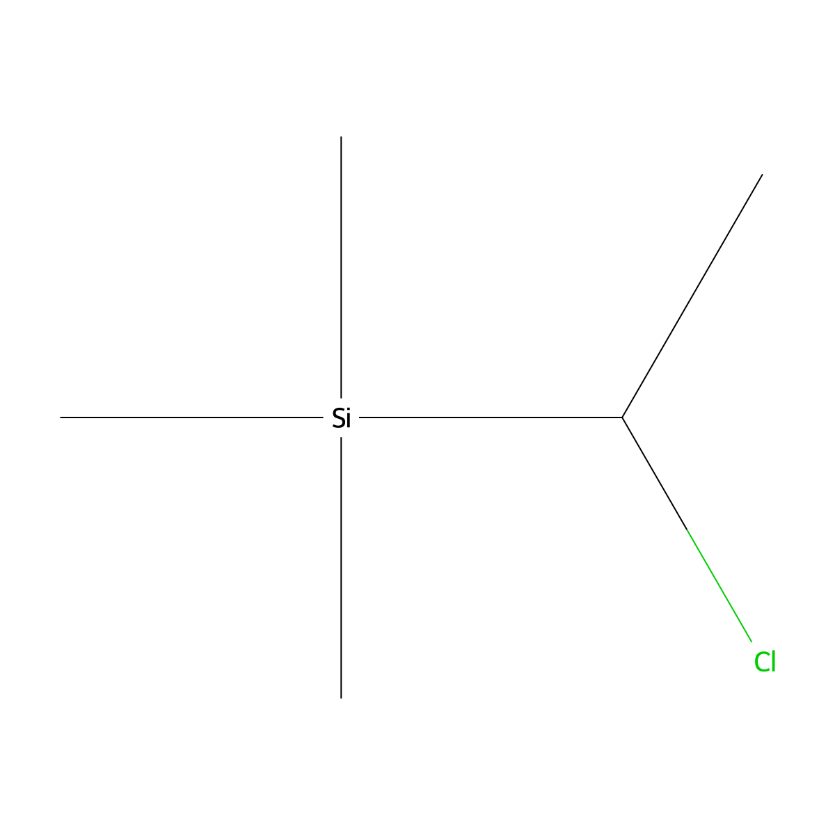 (1-Chloroethyl)trimethylsilane molecular structure, CAS 7787-87-3