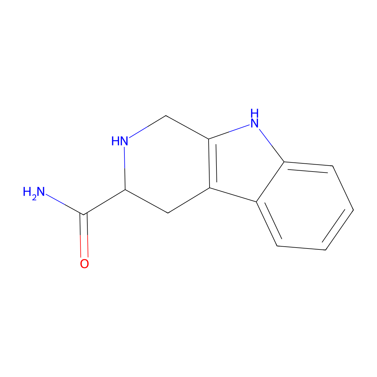2,3,4,9-Tetrahydro-1H-pyrido[3,4-B]indole-3-carboxamide molecular structure, CAS 77871-84-2