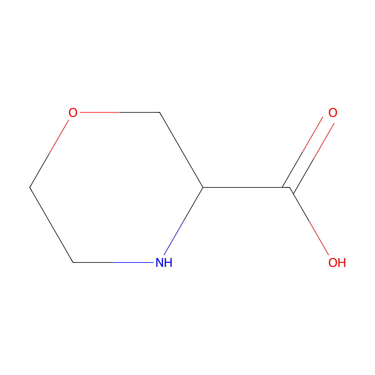 3-Morpholinecarboxylic acid molecular structure, CAS 77873-76-8