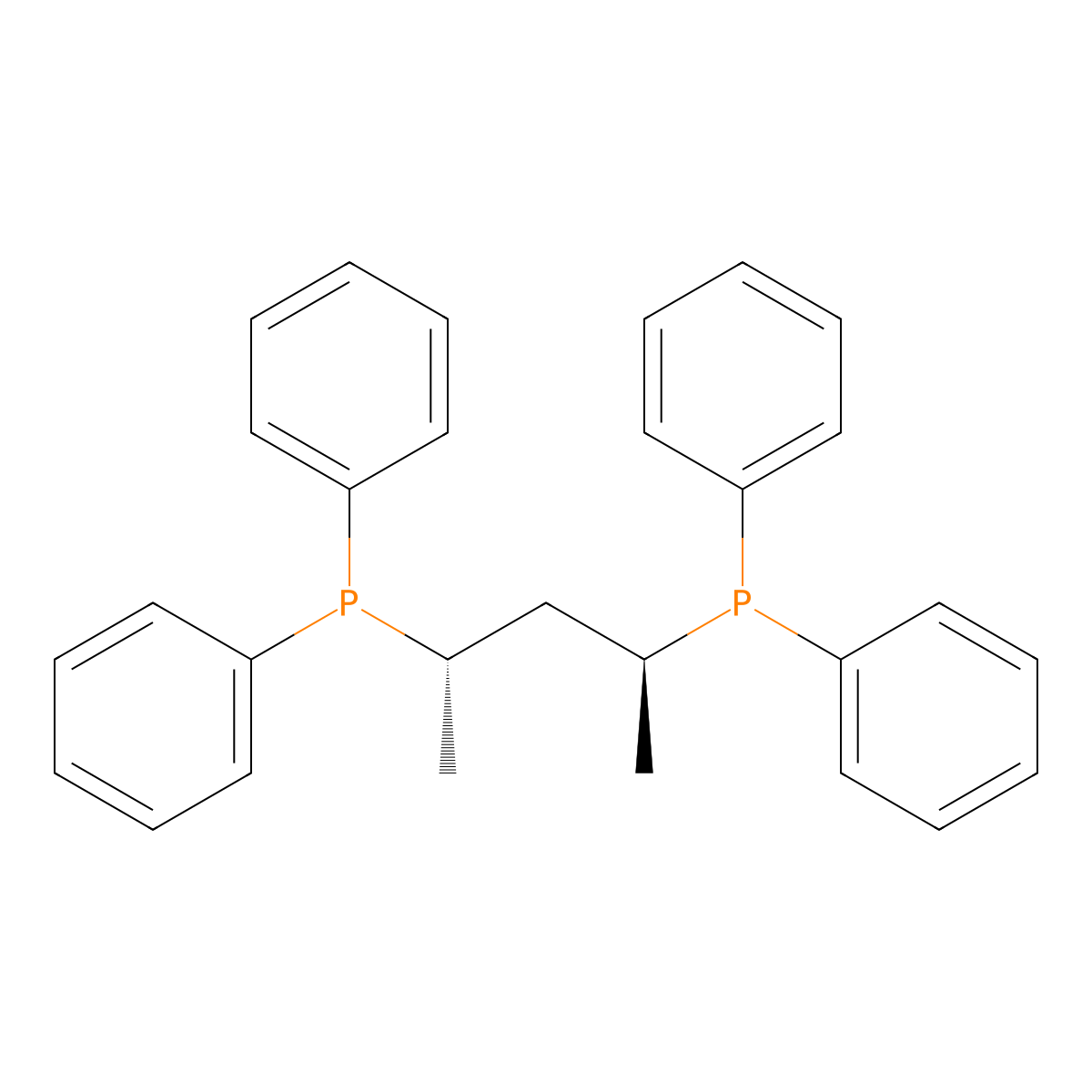 (2S,4S)-Pentane-2,4-diylbis(diphenylphosphine) , (S,S)-BDPP molecular structure, CAS 77876-39-2