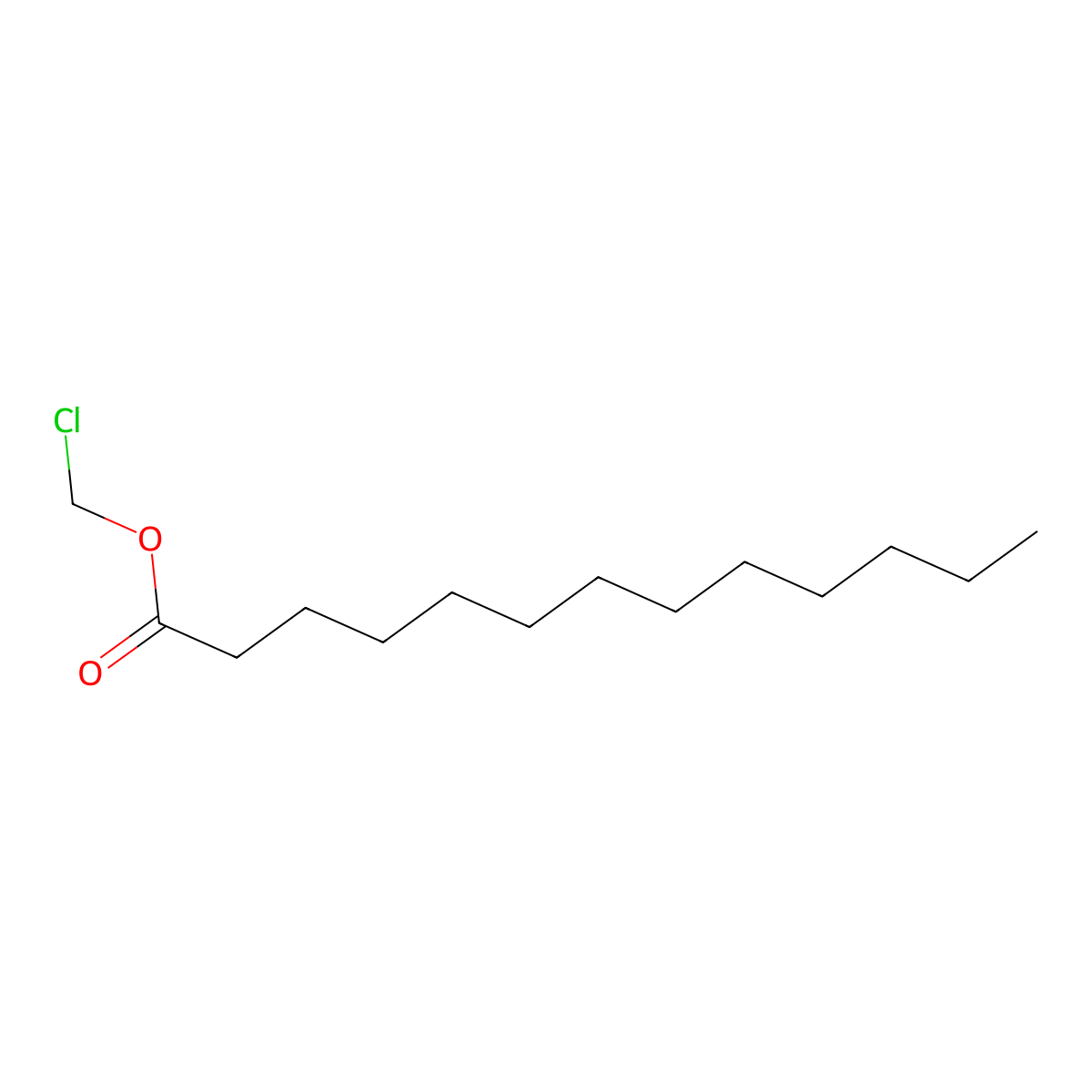 Chloromethyl tridecanoate molecular structure, CAS 77877-91-9