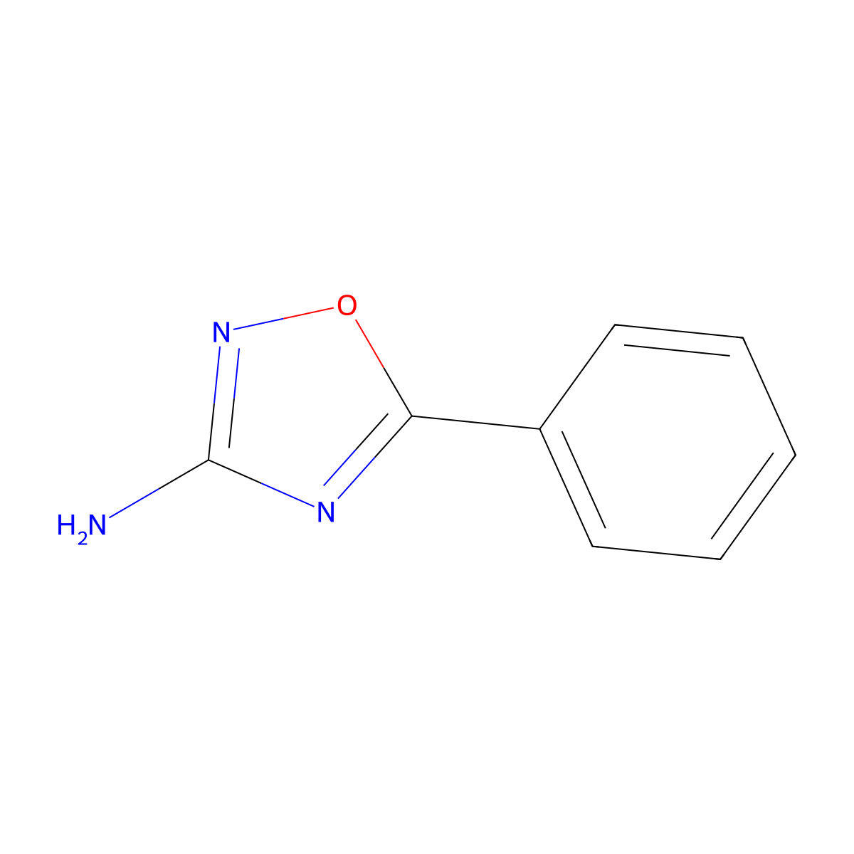 5-Phenyl-1,2,4-oxadiazol-3-amine molecular structure, CAS 7788-14-9