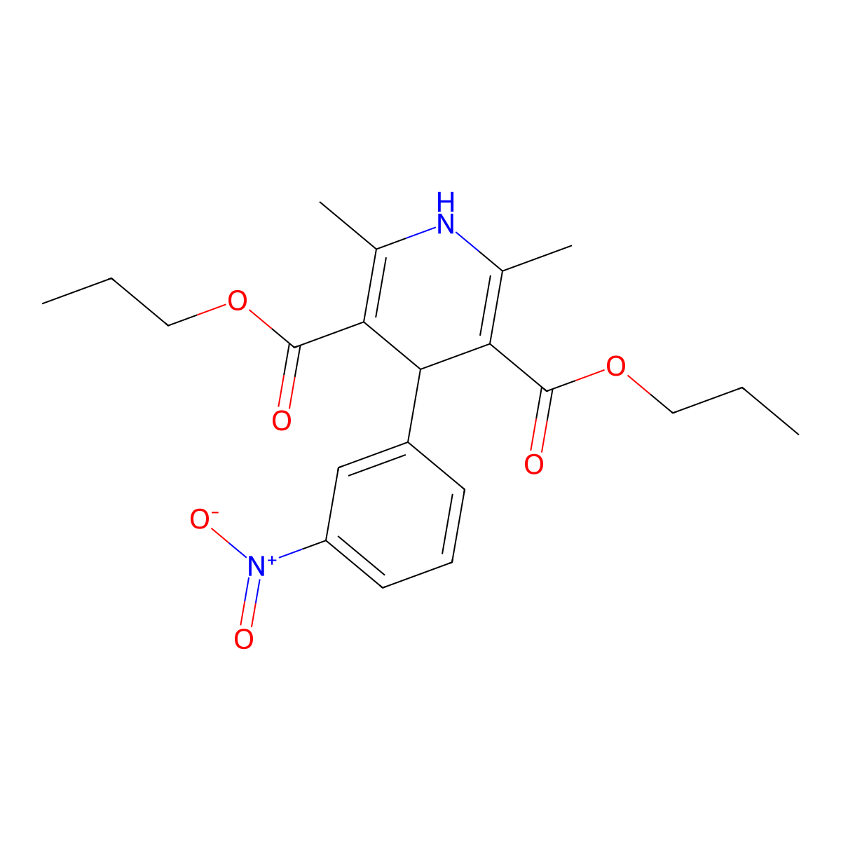 Nitrendipine Dipropyl Ester molecular structure, CAS 77888-05-2