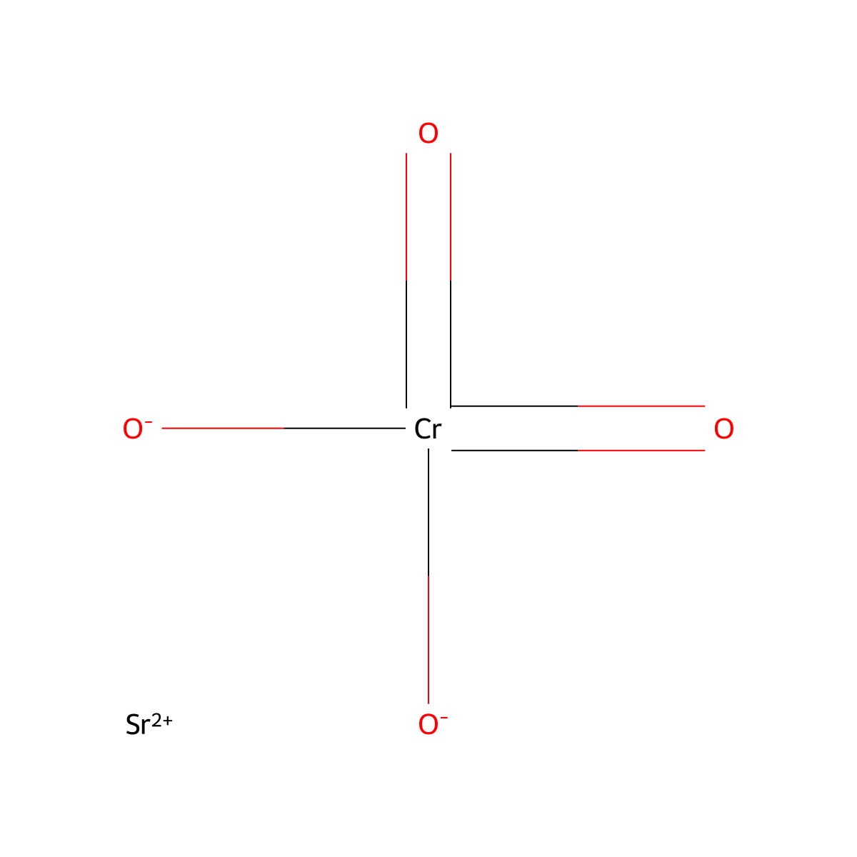 Strontium Chromate molecular structure, CAS 7789-06-2