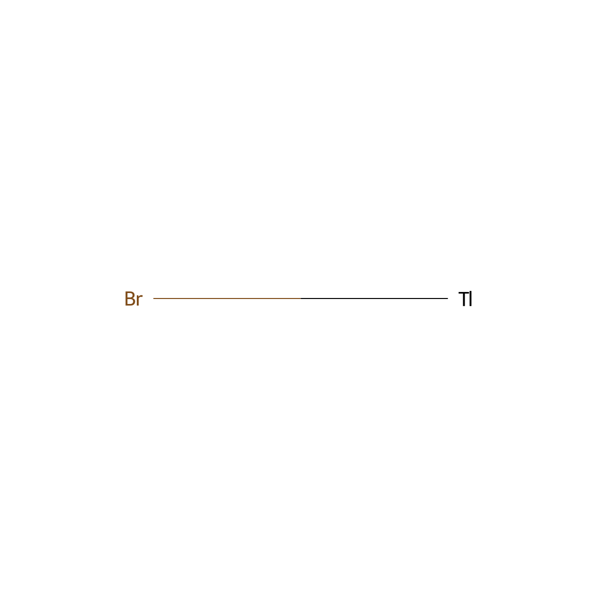 Thallium bromide molecular structure, CAS 7789-40-4