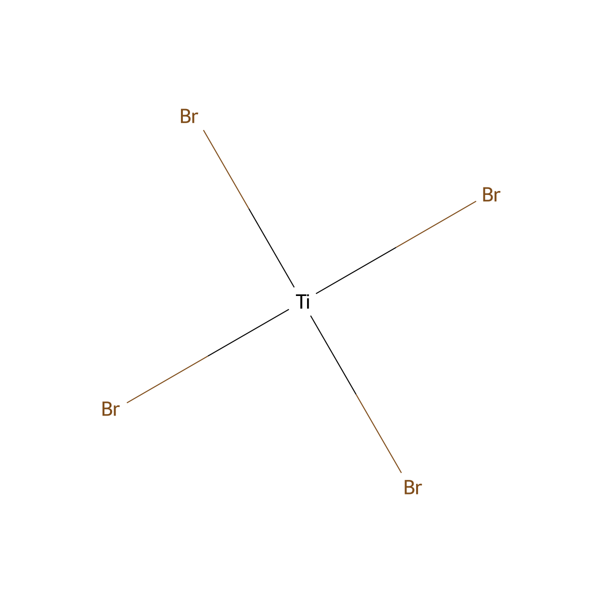 Titanium tetrabromide molecular structure, CAS 7789-68-6