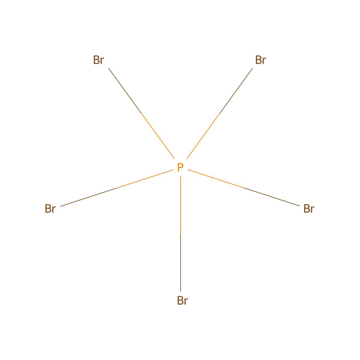 Phosphorus pentabromide molecular structure, CAS 7789-69-7