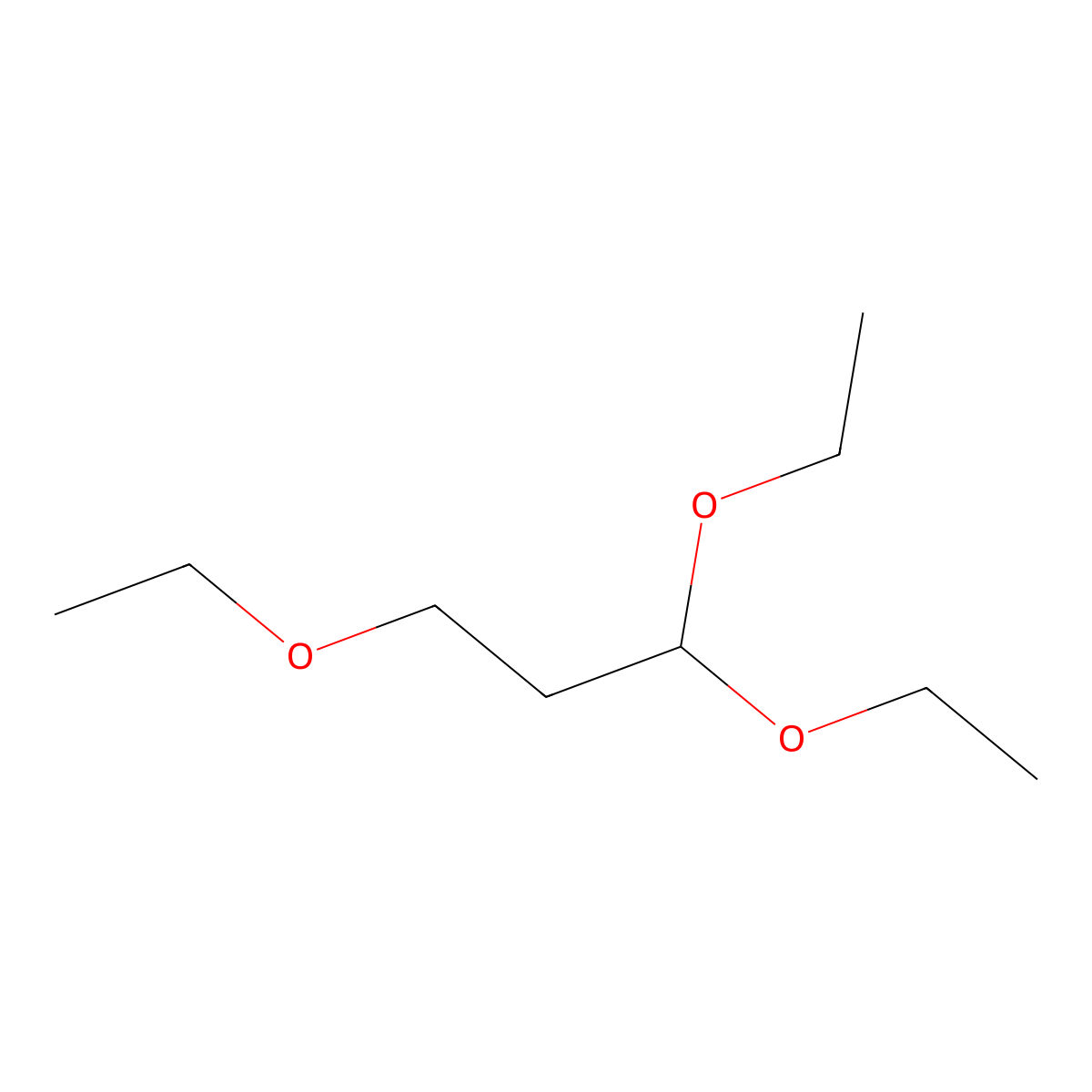 1,1,3-Triethoxypropane molecular structure, CAS 7789-92-6