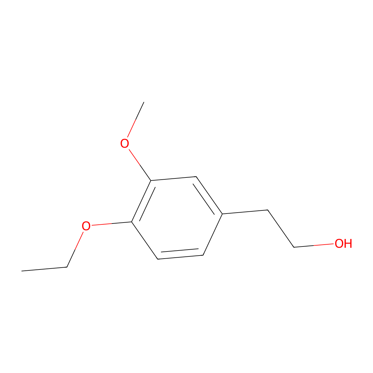 4-Ethoxy-3-methoxyphenethyl alcohol molecular structure, CAS 77891-29-3