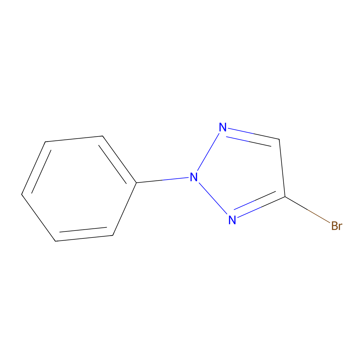 4-bromo-2-phenyl-2H-1,2,3-triazole molecular structure, CAS 77896-57-2