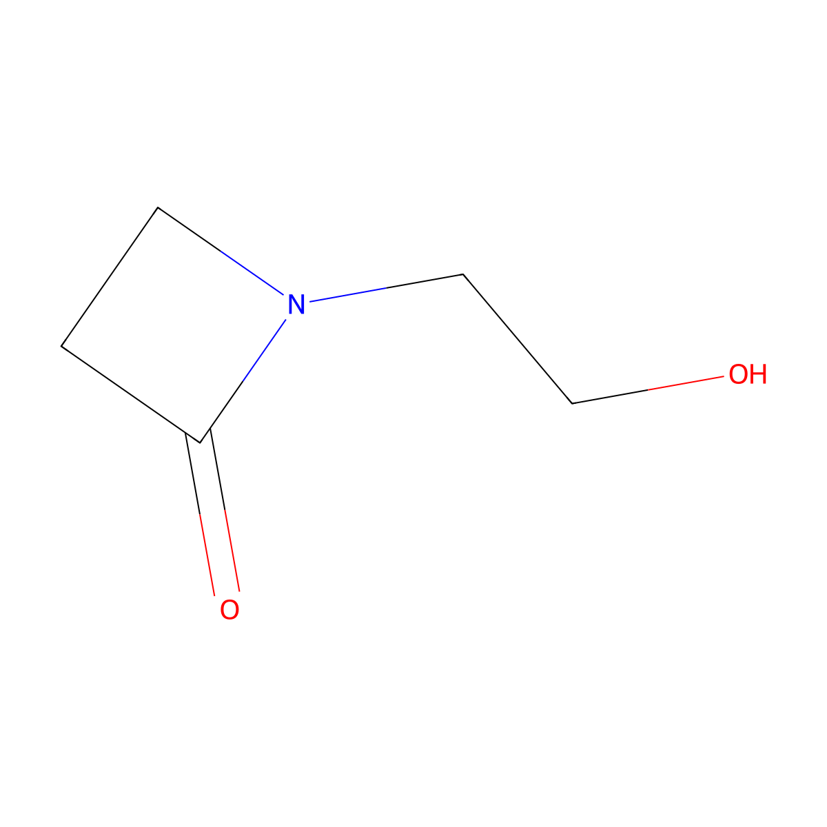 1-(2-Hydroxyethyl)azetidin-2-one molecular structure, CAS 77897-83-7