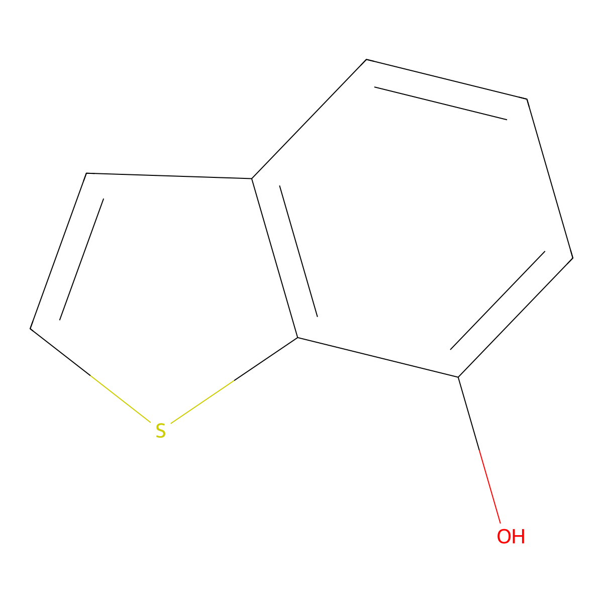 1-Benzothiophen-7-ol molecular structure, CAS 77898-35-2