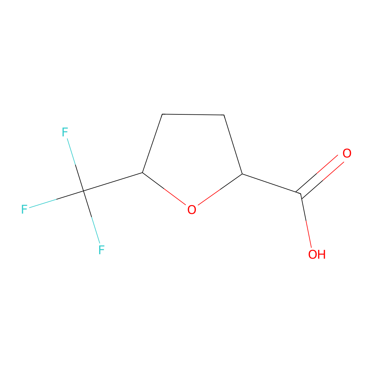 5-(Trifluoromethyl)oxolane-2-carboxylic acid molecular structure, CAS 77899-95-7