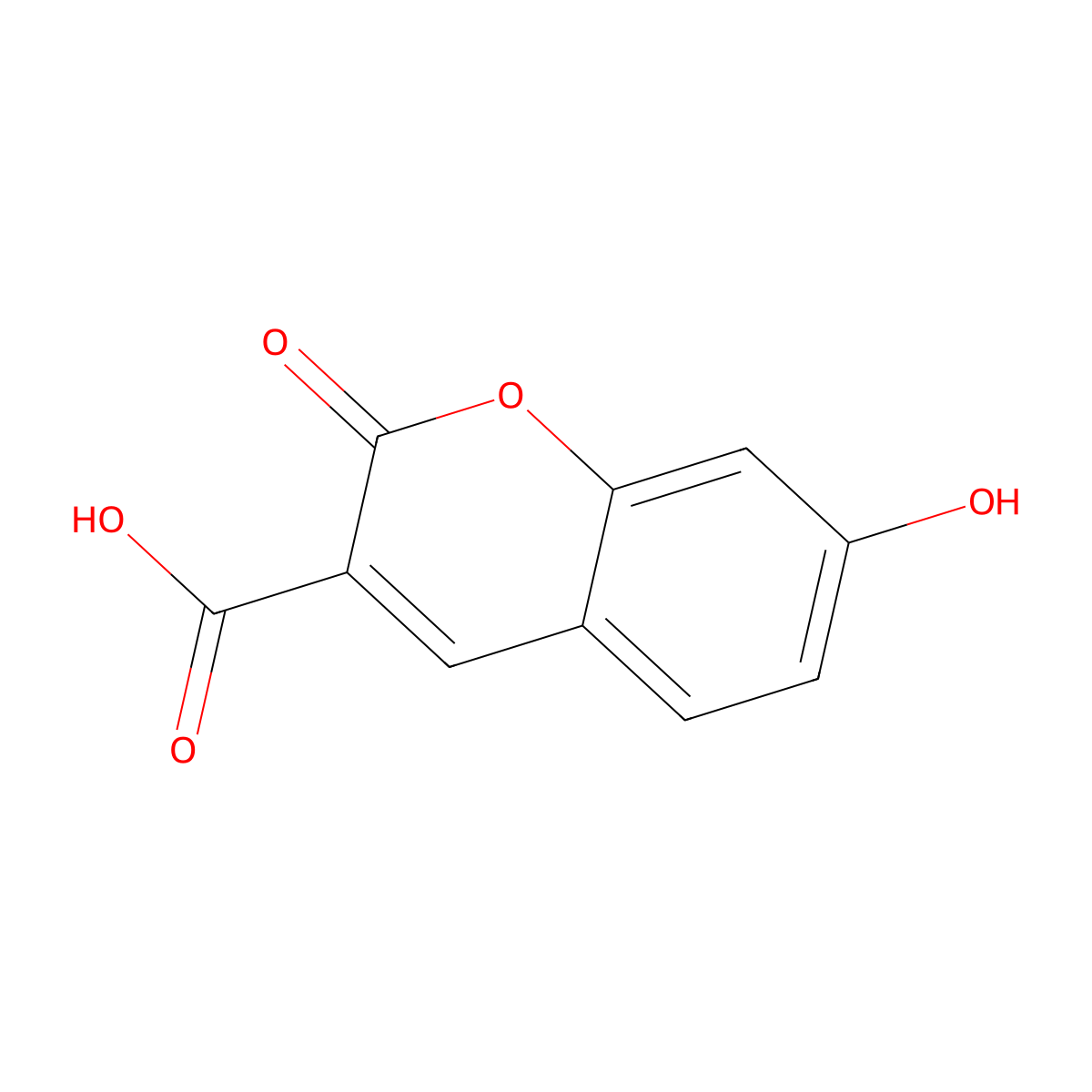 7-Hydroxycoumarin-3-carboxylic Acid molecular structure, CAS 779-27-1