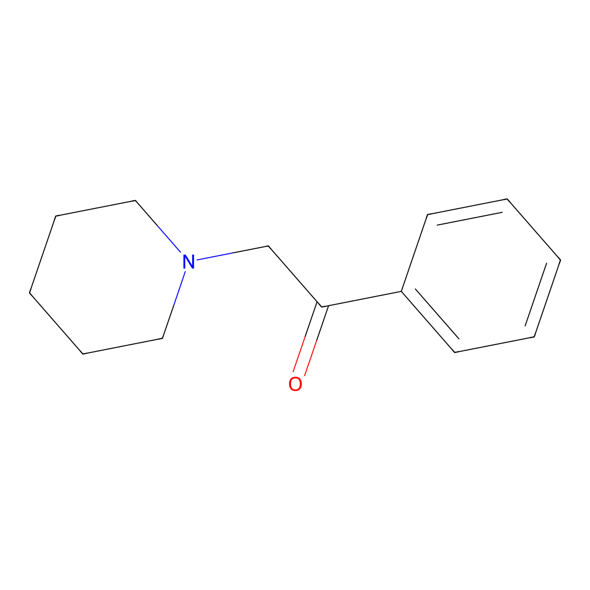 1-Phenyl-2-(1-piperidinyl)ethanone molecular structure, CAS 779-52-2