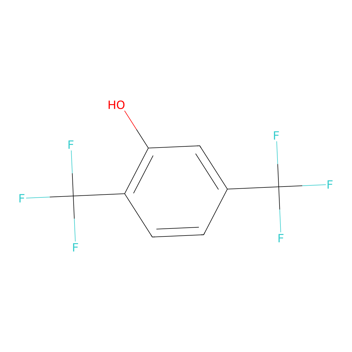 2,5-Bis(trifluoromethyl)phenol molecular structure, CAS 779-88-4