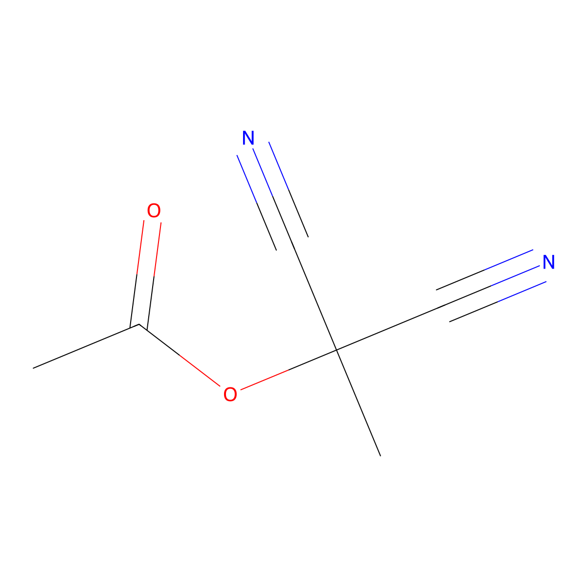 2-Acetoxyisosuccinodinitrile molecular structure, CAS 7790-01-4