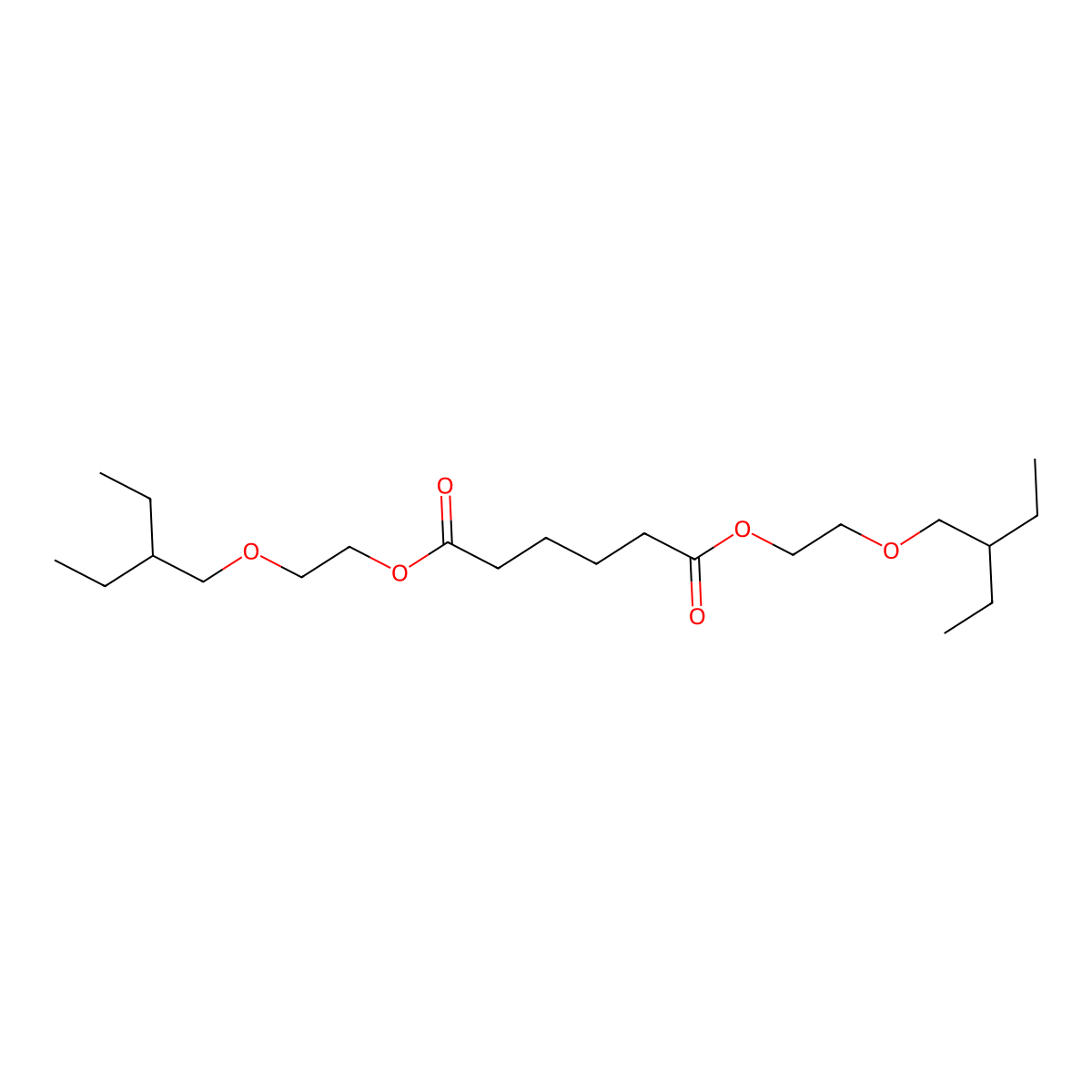 Adipic acid, bis(2-(2-ethylbutoxy)ethyl) ester molecular structure, CAS 7790-07-0