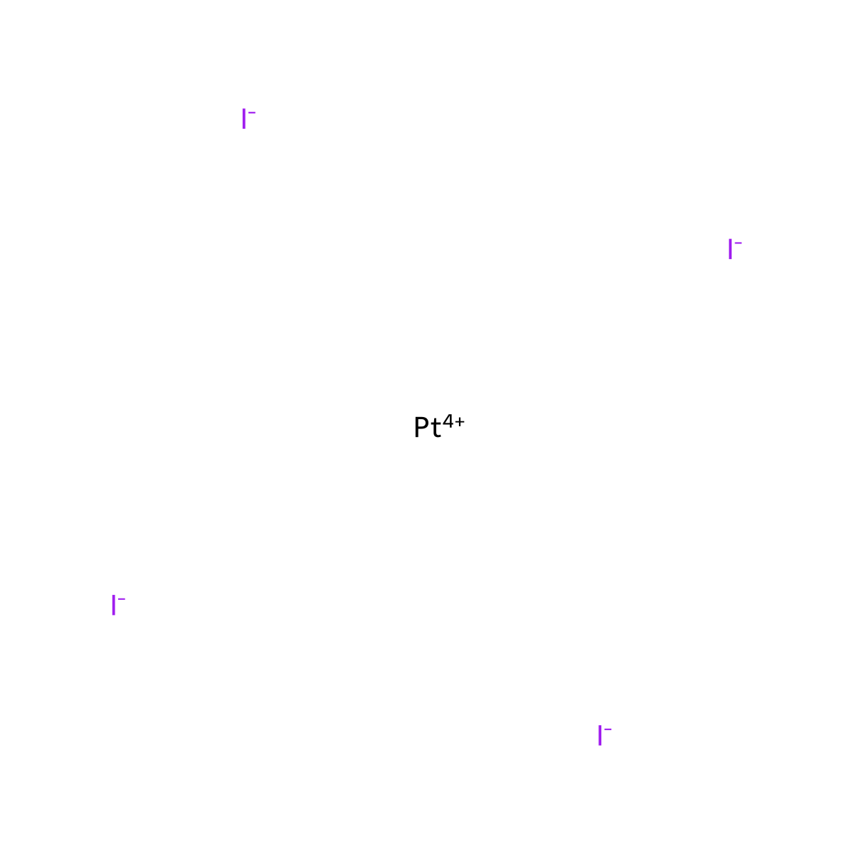 Platinum tetraiodide molecular structure, CAS 7790-46-7