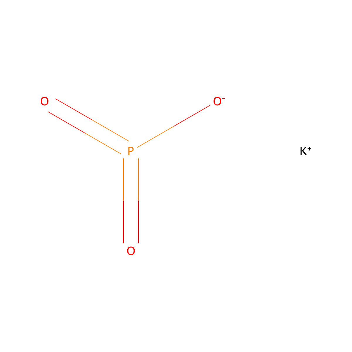 Potassium Metaphosphate molecular structure, CAS 7790-53-6