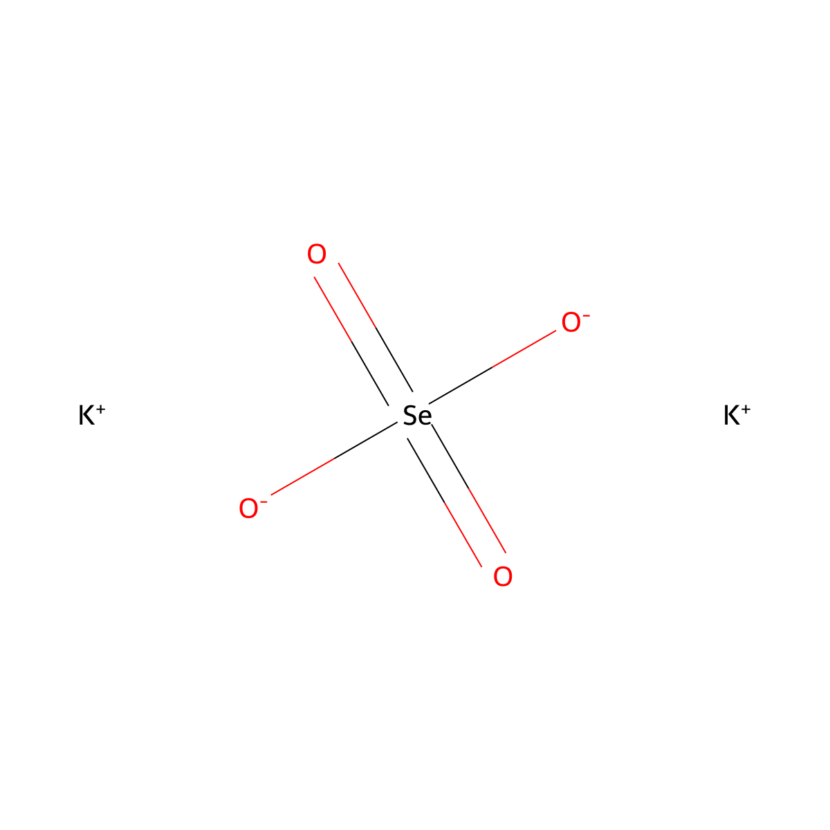 Potassium Selenate molecular structure, CAS 7790-59-2