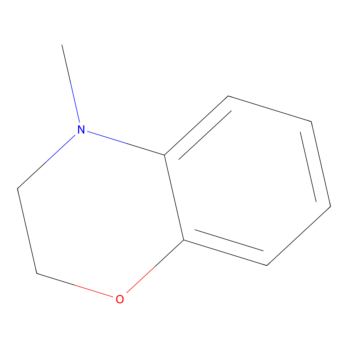 2H-1,4-Benzoxazine, 3,4-dihydro-4-methyl- molecular structure, CAS 77901-22-5