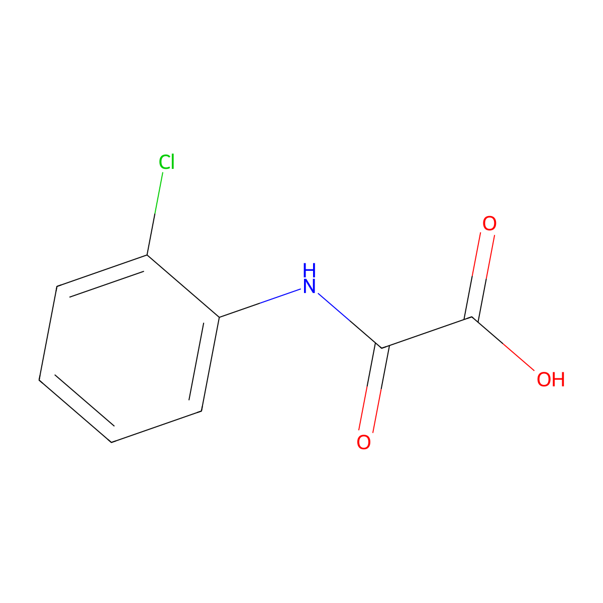 [(2-Chlorophenyl)amino](oxo)acetic acid molecular structure, CAS 77901-50-9