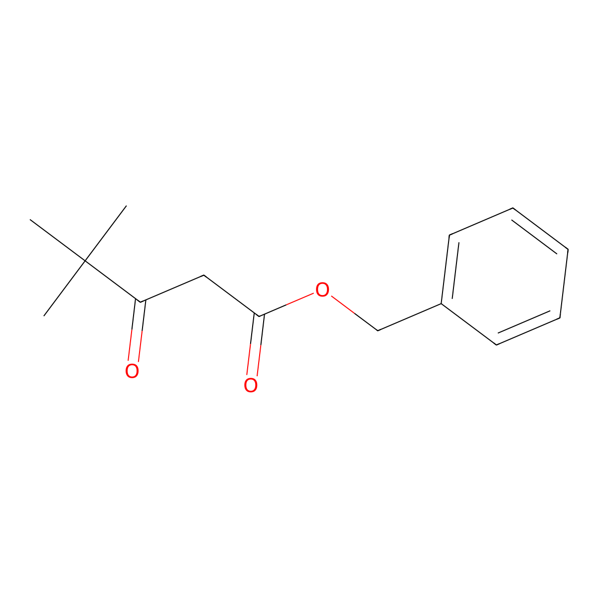 Benzyl 4,4-dimethyl-3-oxopentanoate molecular structure, CAS 77902-92-2
