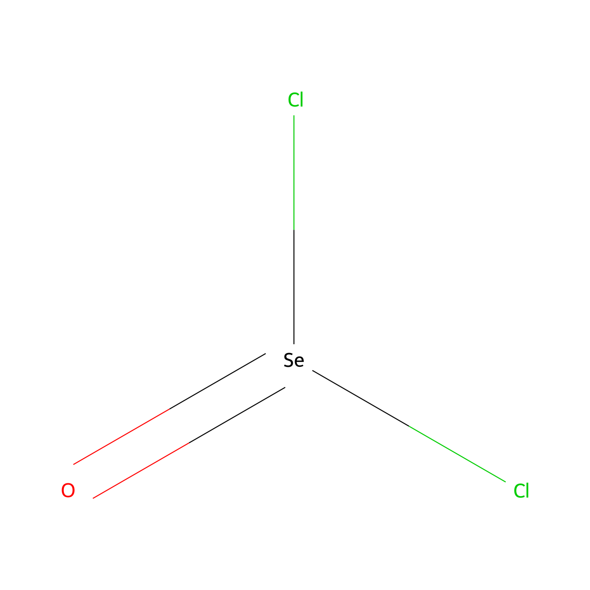 Selenium oxychloride molecular structure, CAS 7791-23-3