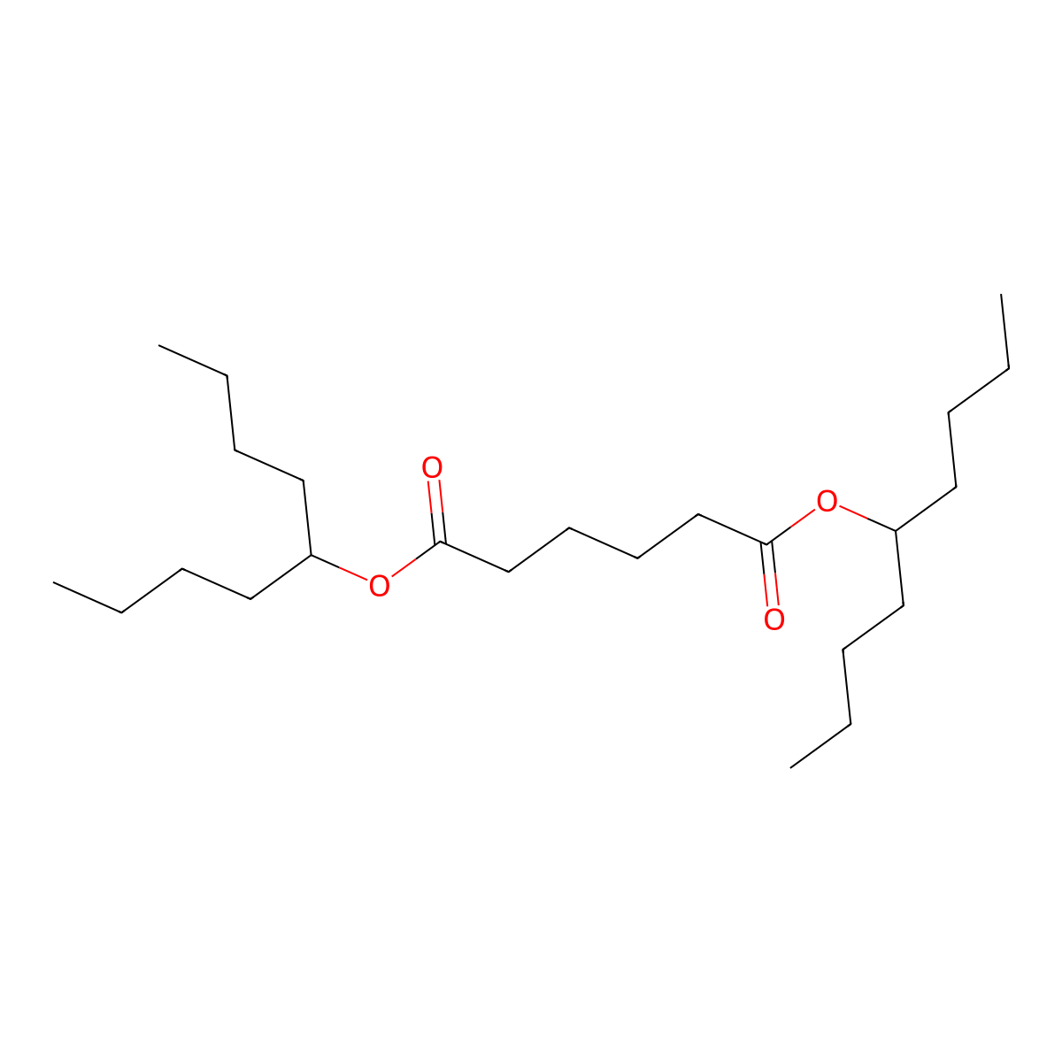 Bis(1-butylpentyl) adipate molecular structure, CAS 77916-77-9