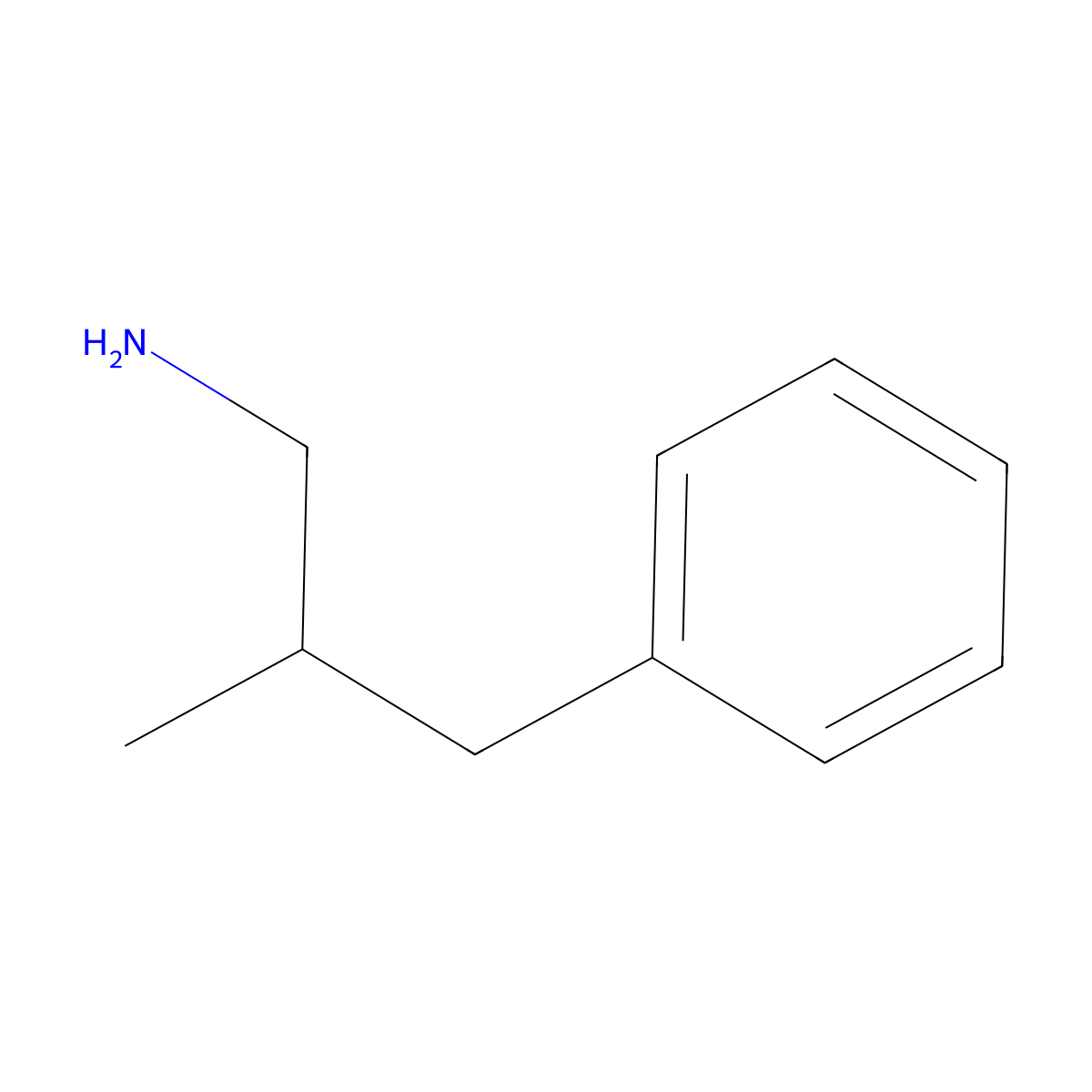 beta-Methylbenzenepropanamine molecular structure, CAS 77916-78-0
