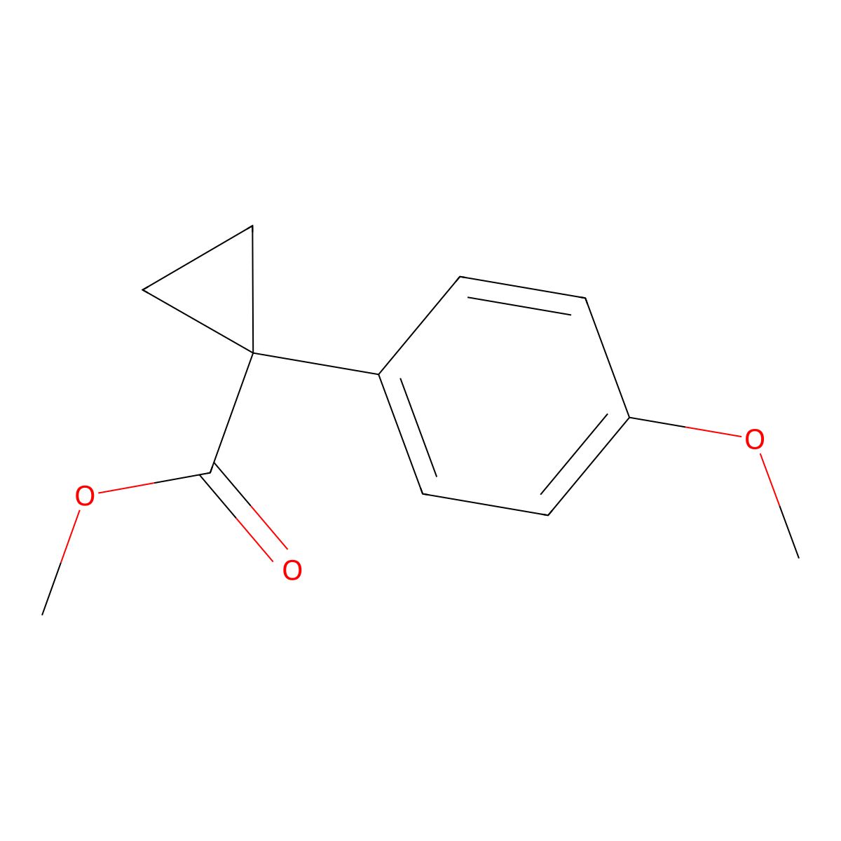 Methyl 1-(4-methoxyphenyl)-cyclopropanecarboxylate molecular structure, CAS 779206-51-8