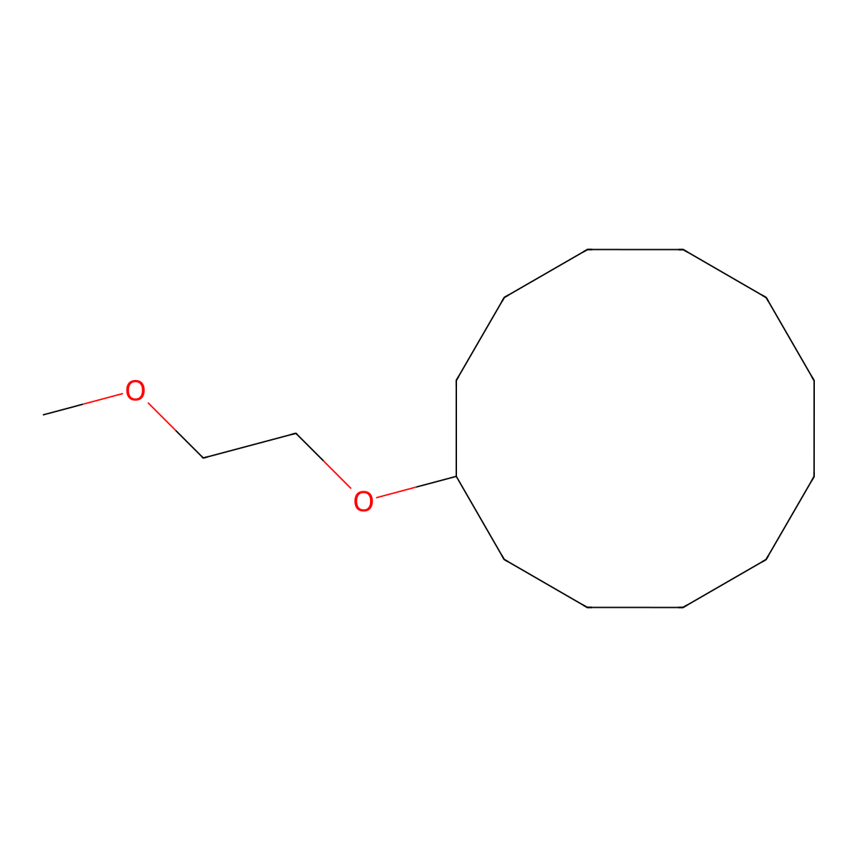 Cyclododecane, (2-methoxyethoxy)- molecular structure, CAS 77923-28-5