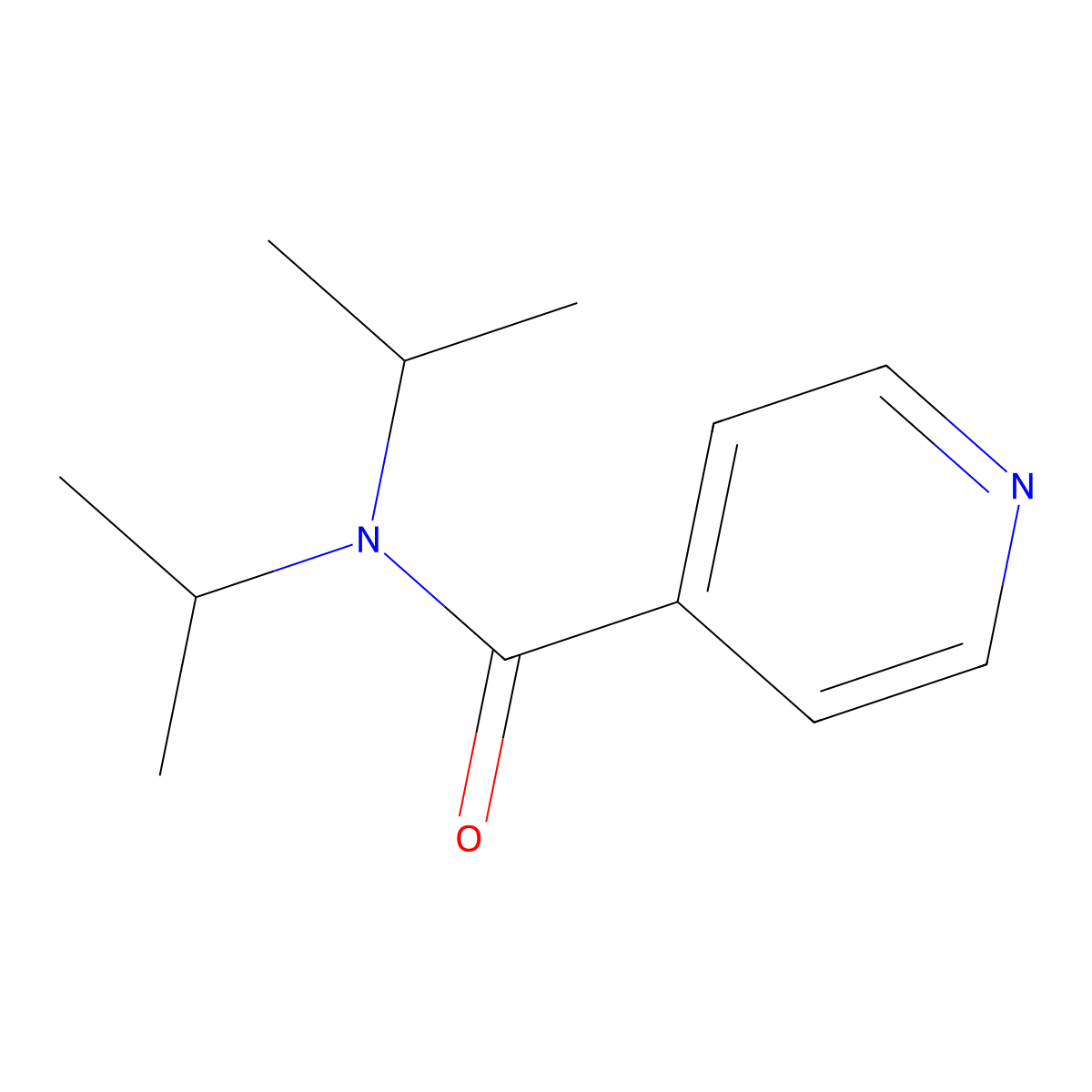 N,N-bis(propan-2-yl)pyridine-4-carboxamide molecular structure, CAS 77924-05-1