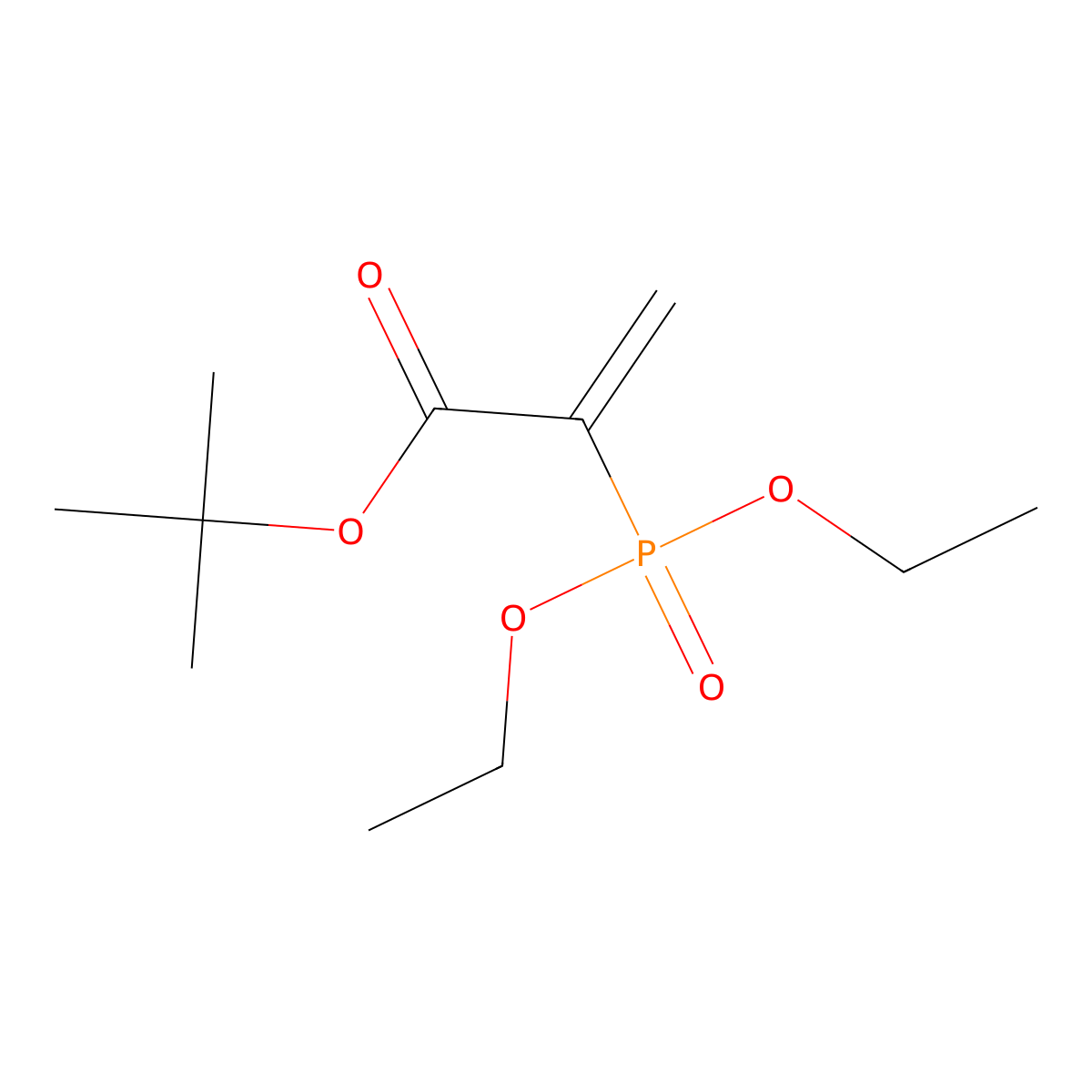 tert-Butyl 2-(Diethoxyphosphoryl)acrylate molecular structure, CAS 77924-24-4