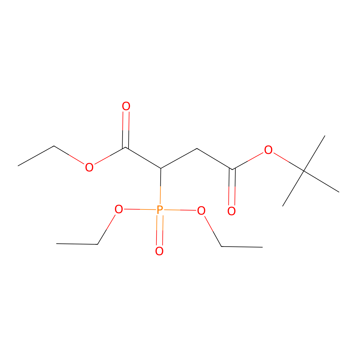 4-Tert-butyl 1-ethyl 2-(diethoxyphosphoryl)succinate molecular structure, CAS 77924-28-8