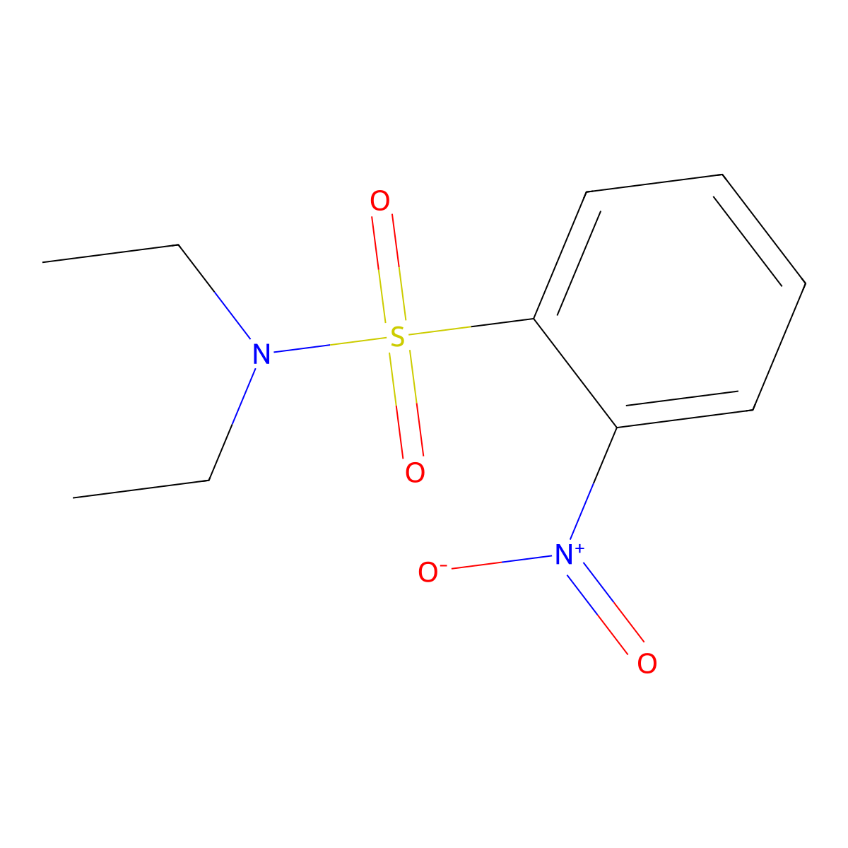 N,N-diethyl-2-nitrobenzenesulfonamide molecular structure, CAS 77925-51-0