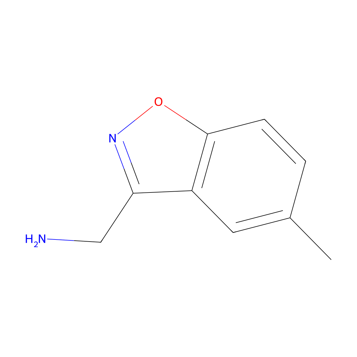 (5-Methylbenzo[d]isoxazol-3-yl)methanamine molecular structure, CAS 779268-16-5